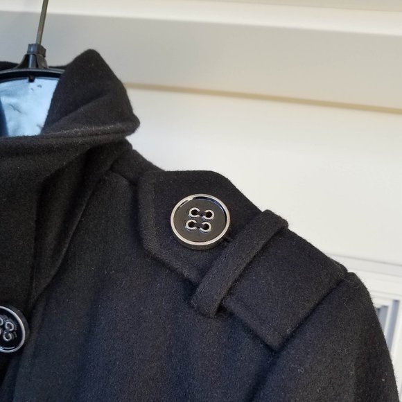 Green with envy Black wool blend peacoat - Picture 6 of 11